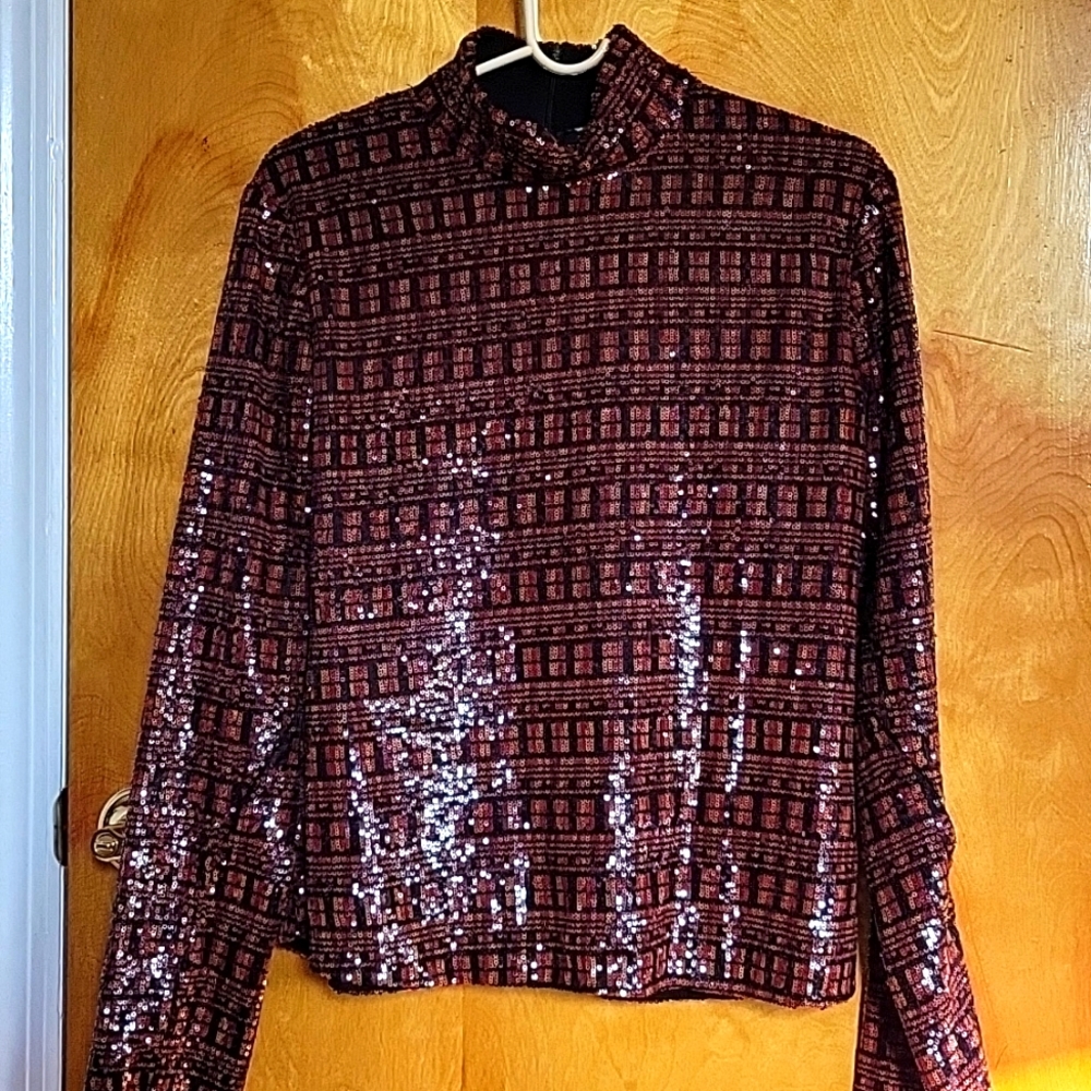 Earth Toned Sequined Shirt